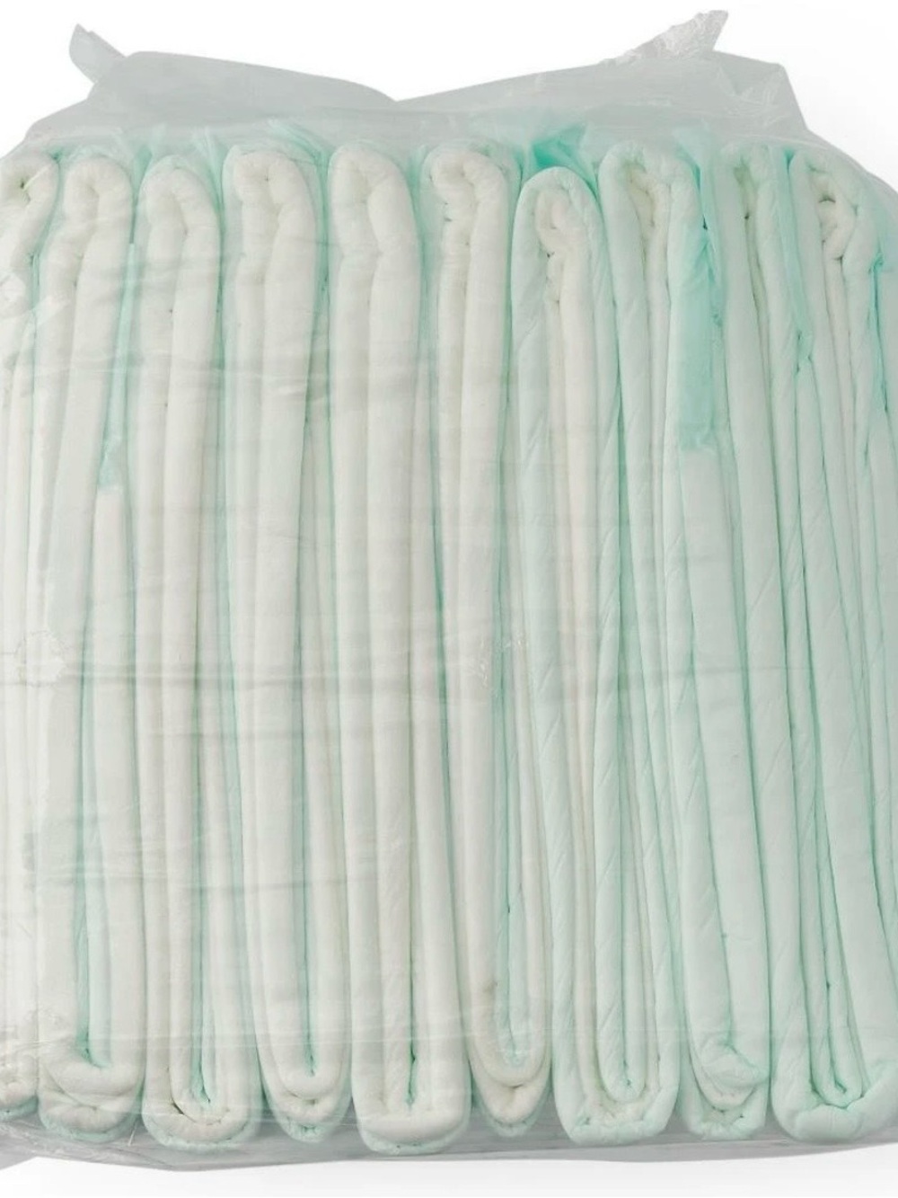 Pack of White and Mint Folded Disposable Pads OBO